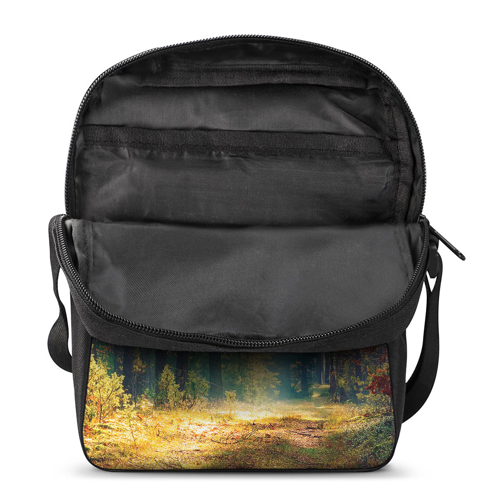 Autumn Forest Print Rectangular Crossbody Bag