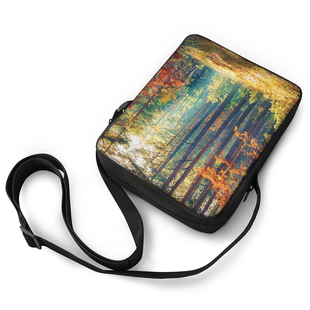 Autumn Forest Print Rectangular Crossbody Bag