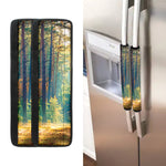 Autumn Forest Print Refrigerator Handle Covers