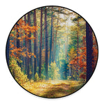 Autumn Forest Print Round Floor Mat