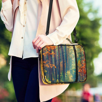 Autumn Forest Print Shoulder Strap Bible Bag