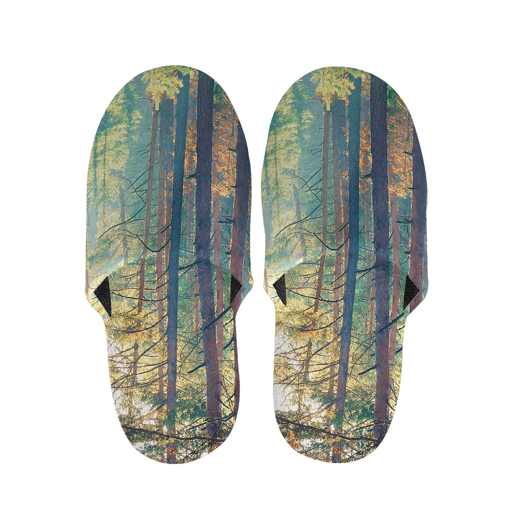 Autumn Forest Print Slippers