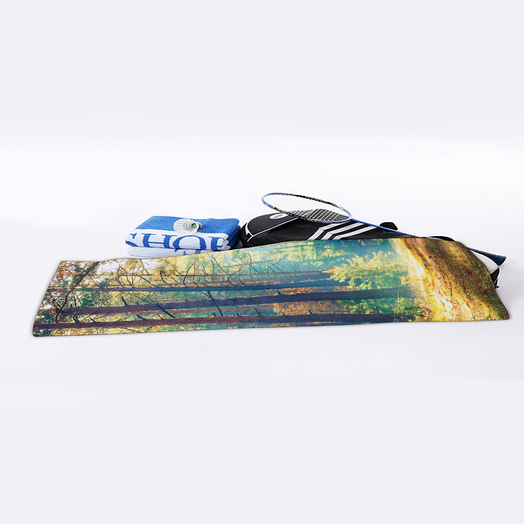 Autumn Forest Print Sports Towel