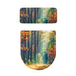 Autumn Forest Print Toilet Lid And Tank Cover Set