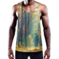 Autumn Forest Print Men's Workout Tank Top