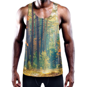 Autumn Forest Print Training Tank Top