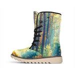Autumn Forest Print Winter Boots