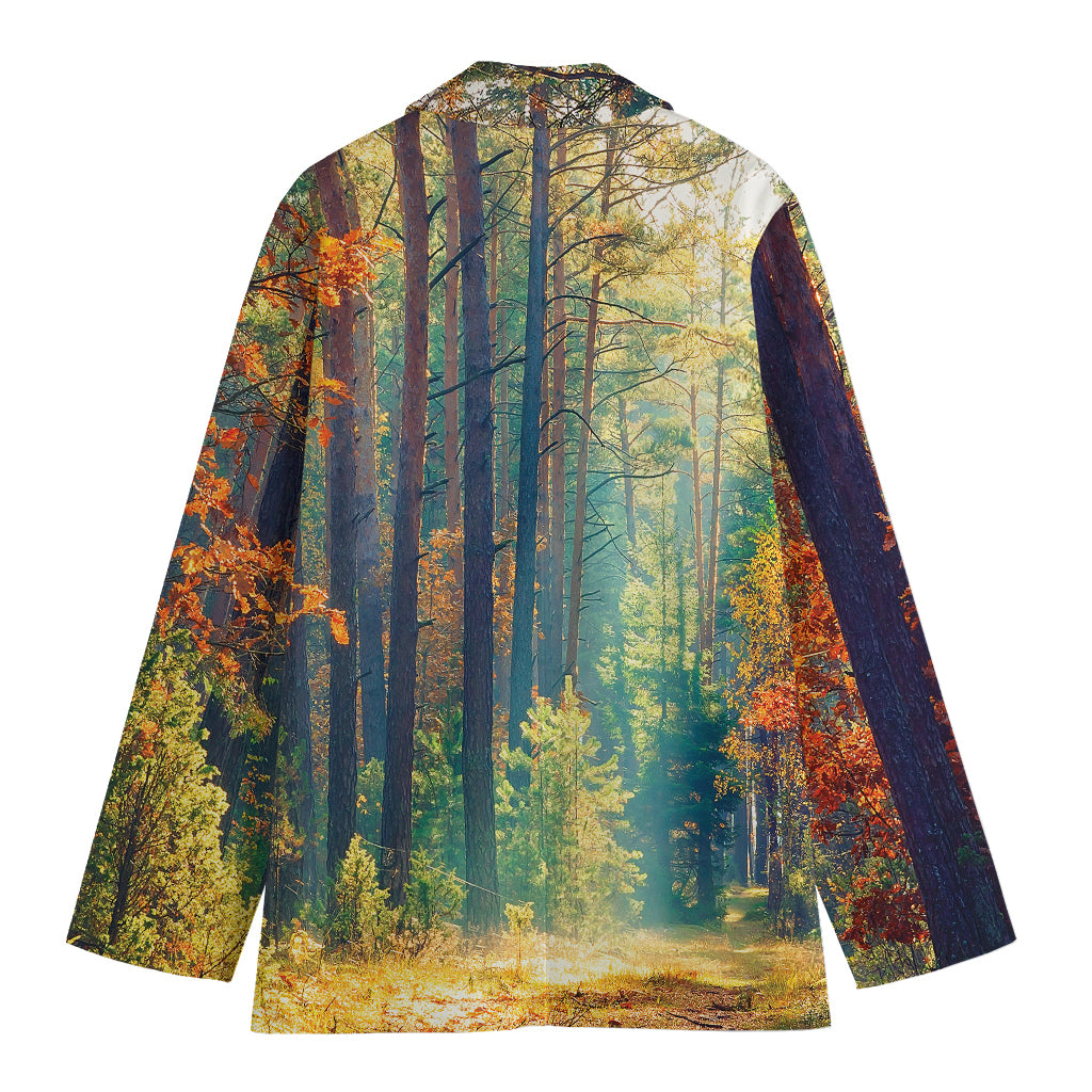 Autumn Forest Print Women's Blazer