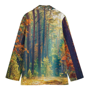 Autumn Forest Print Women's Blazer