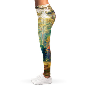 Autumn Forest Print Women's Leggings