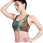 Autumn Forest Print Women's Sports Bra