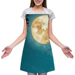 Autumn Full Moon Print Adjustable Apron