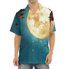 Autumn Full Moon Print Aloha Shirt