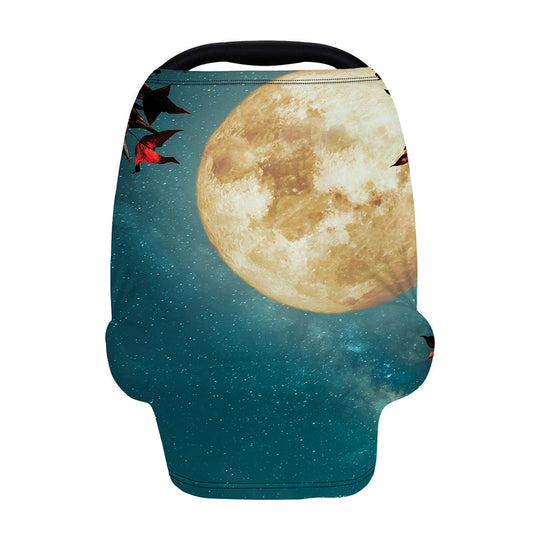 Autumn Full Moon Print Baby Seat Cover