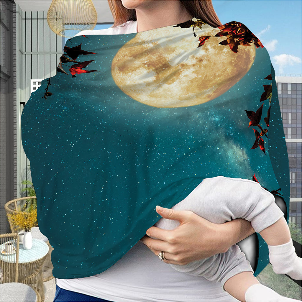 Autumn Full Moon Print Baby Seat Cover