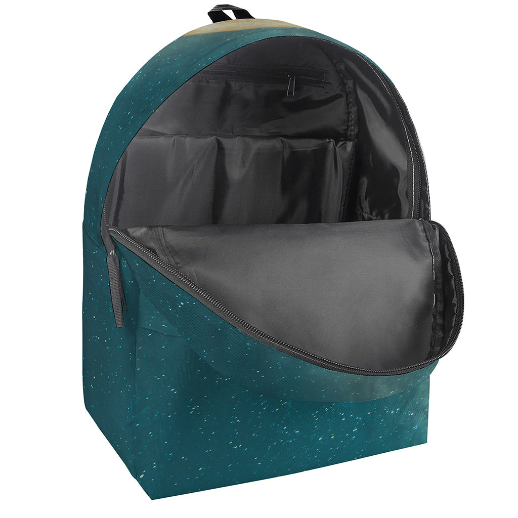 Autumn Full Moon Print Backpack