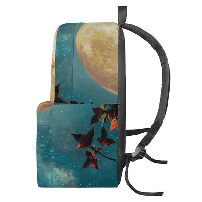 Autumn Full Moon Print Backpack