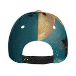 Autumn Full Moon Print Baseball Cap