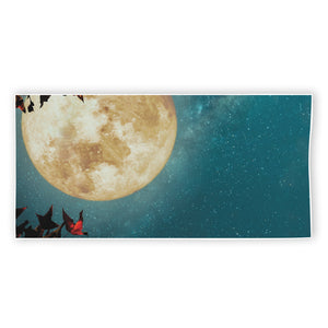 Autumn Full Moon Print Beach Towel