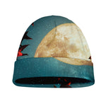 Autumn Full Moon Print Beanie