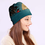 Autumn Full Moon Print Beanie