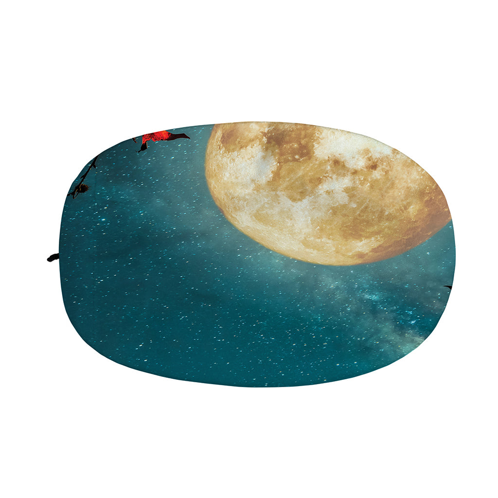 Autumn Full Moon Print Car Side Mirror Covers