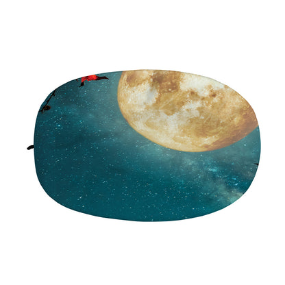 Autumn Full Moon Print Car Side Mirror Covers