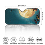 Autumn Full Moon Print Car Windshield Sun Shade