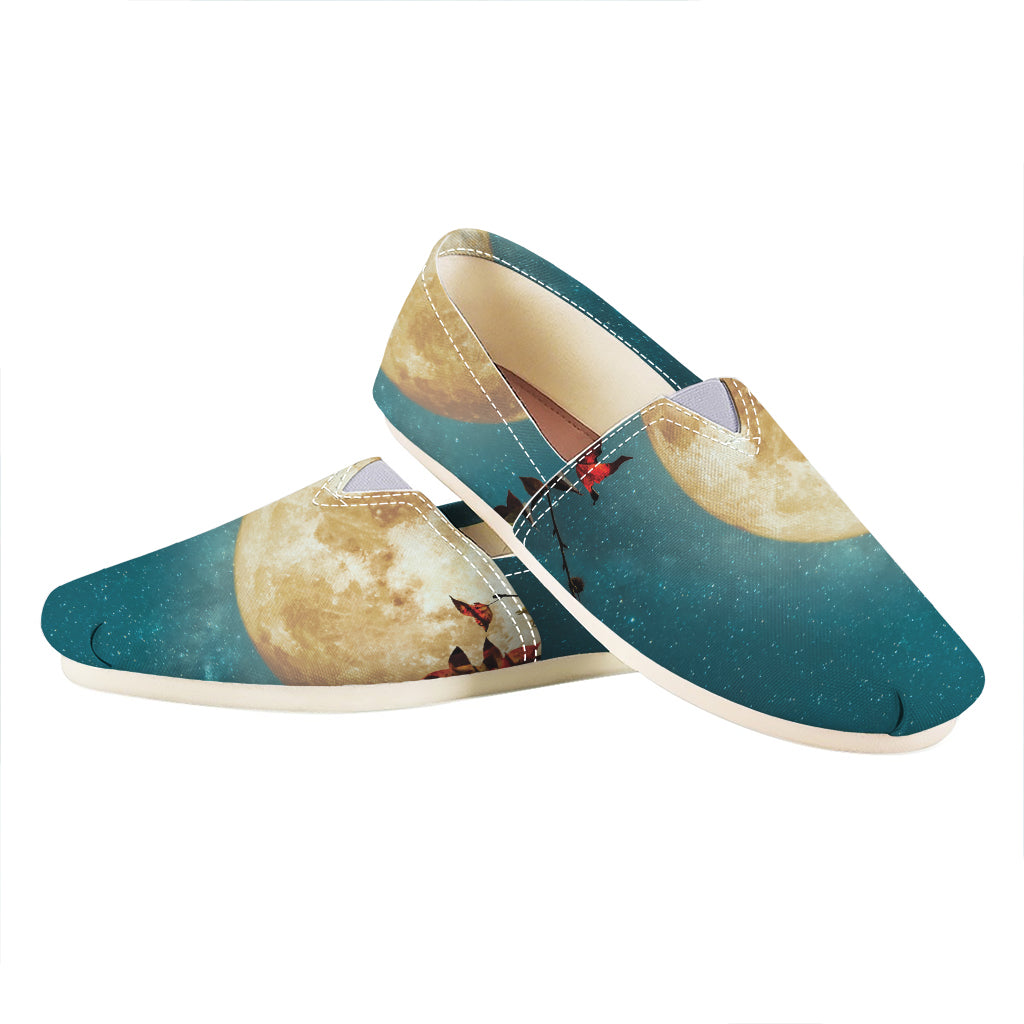 Autumn Full Moon Print Casual Shoes