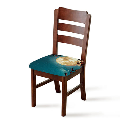 Autumn Full Moon Print Chair Cushion Cover