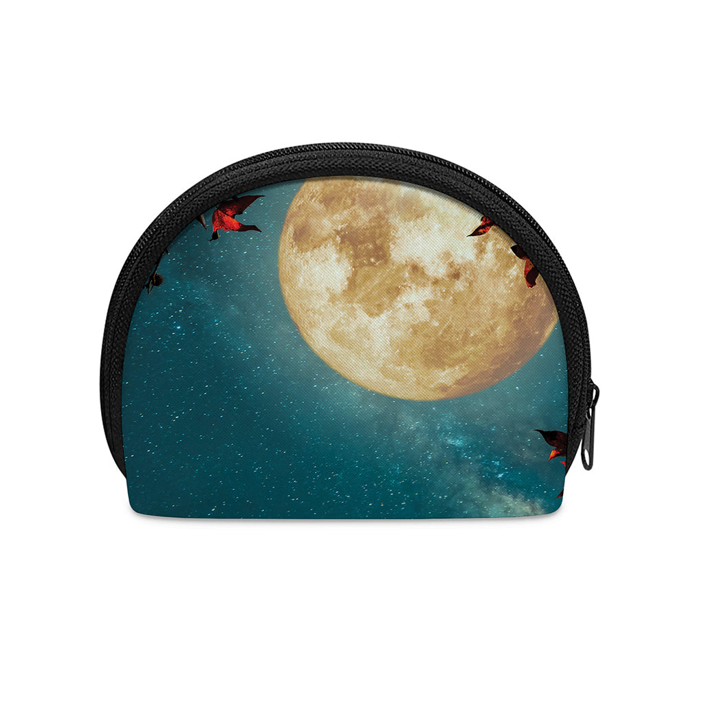 Autumn Full Moon Print Coin Purse