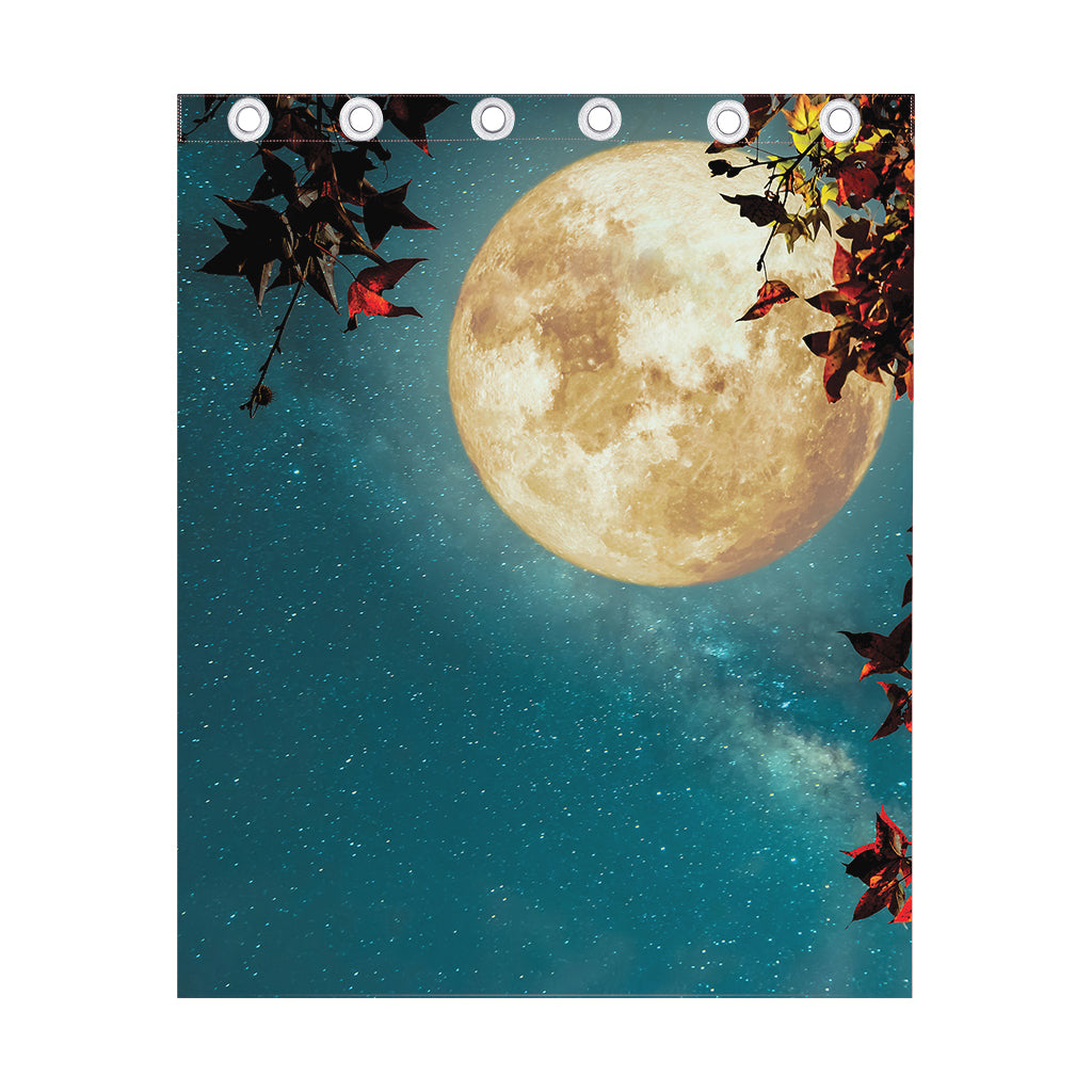 Autumn Full Moon Print Curtain