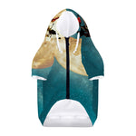 Autumn Full Moon Print Dog Zip Up Hoodie