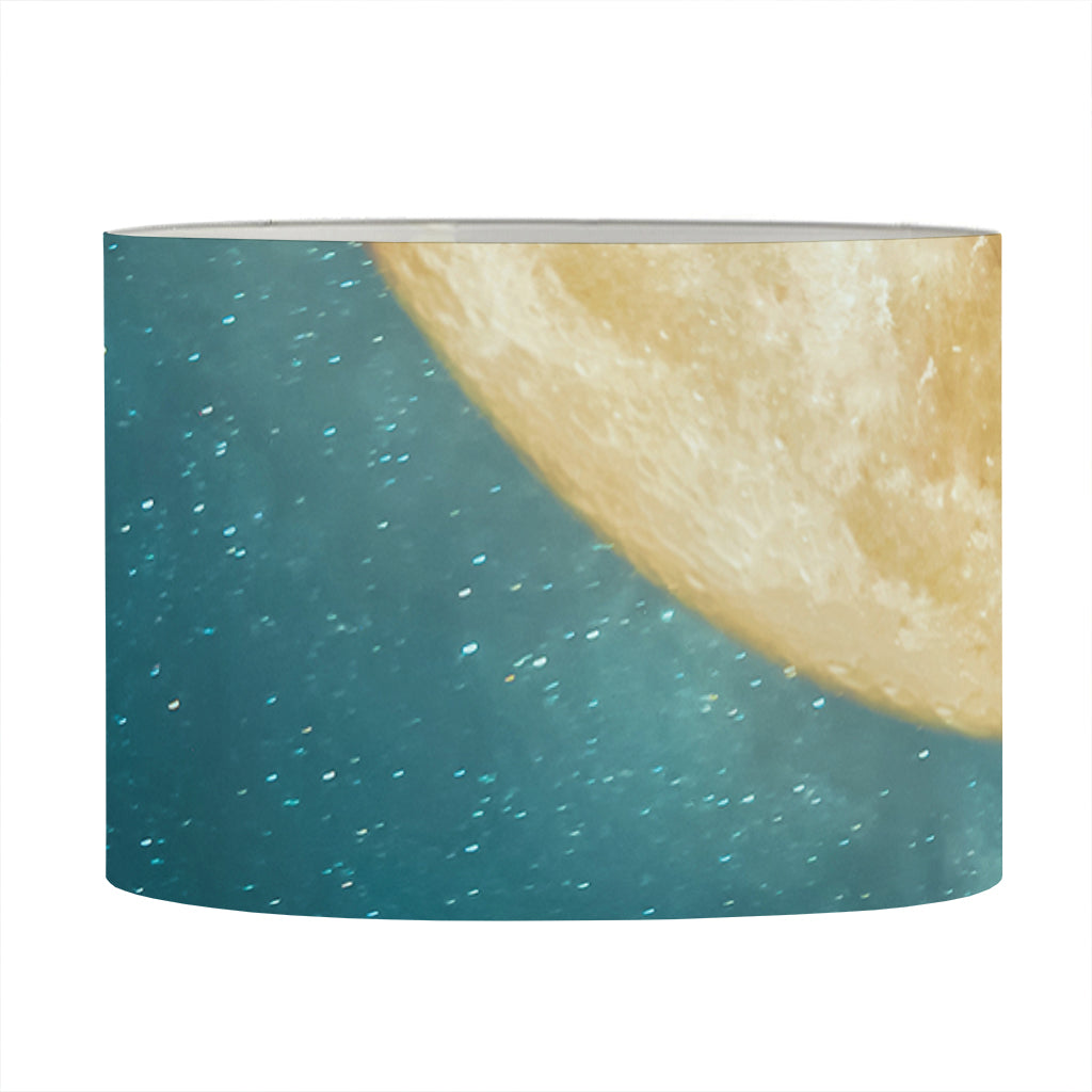 Autumn Full Moon Print Drum Lamp Shade