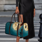 Autumn Full Moon Print Duffle Bag