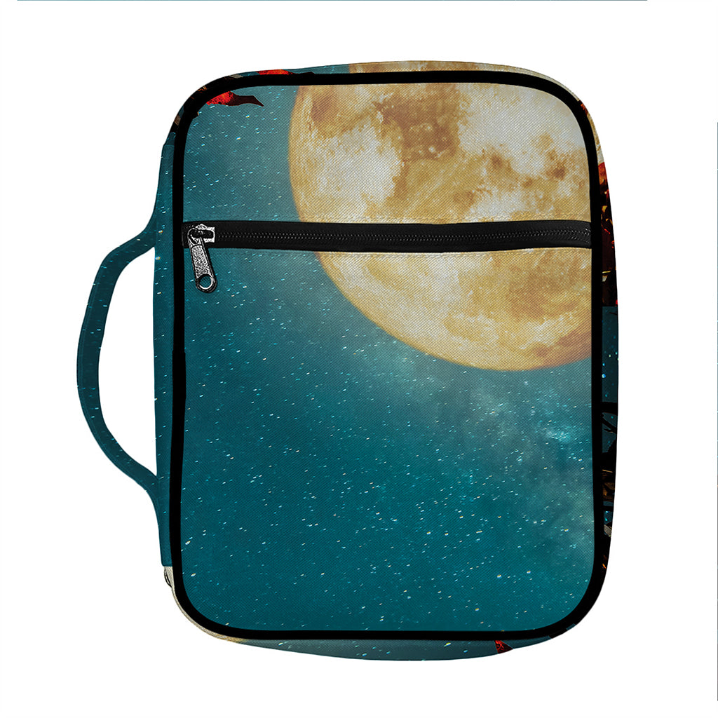 Autumn Full Moon Print Front Pocket Bible Bag