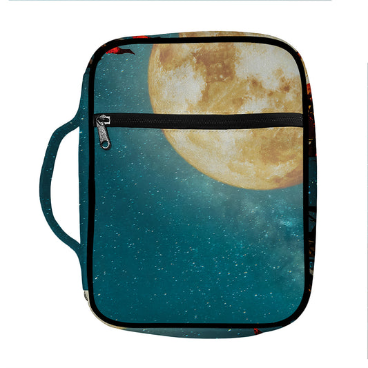 Autumn Full Moon Print Front Pocket Bible Bag
