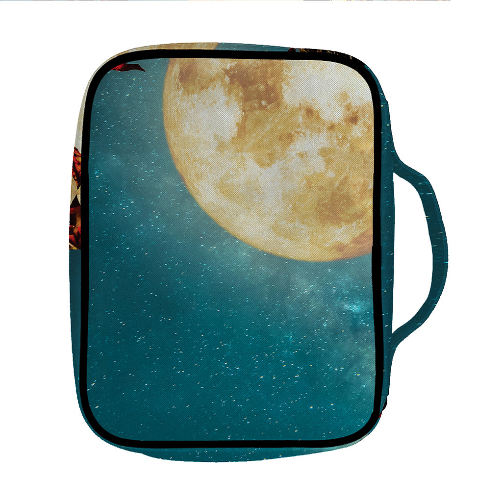 Autumn Full Moon Print Front Pocket Bible Bag