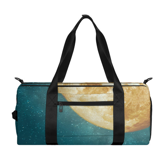 Autumn Full Moon Print Gym Bag