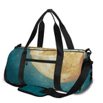 Autumn Full Moon Print Gym Bag