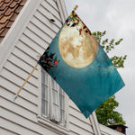 Autumn Full Moon Print House Flag