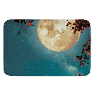 Autumn Full Moon Print Indoor Door Mat