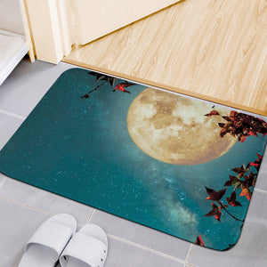 Autumn Full Moon Print Indoor Door Mat