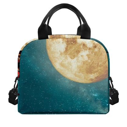 Autumn Full Moon Print Insulated Lunch Bag