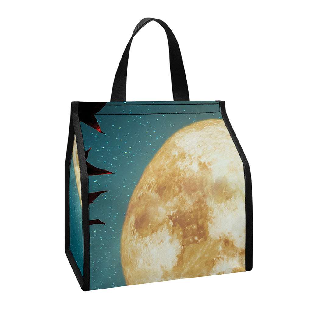 Autumn Full Moon Print Insulated Lunch Tote