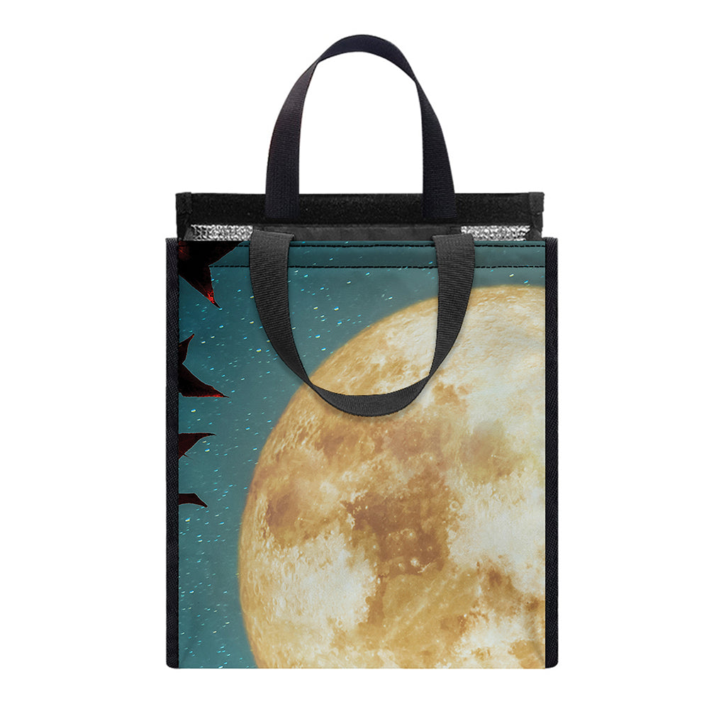 Autumn Full Moon Print Insulated Lunch Tote