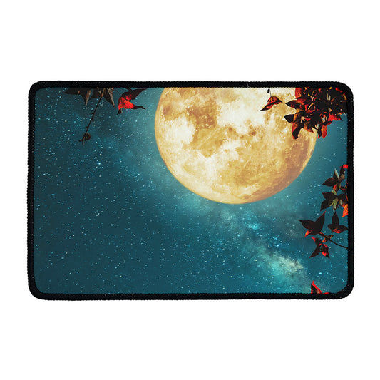 Autumn Full Moon Print Kitchen Mat