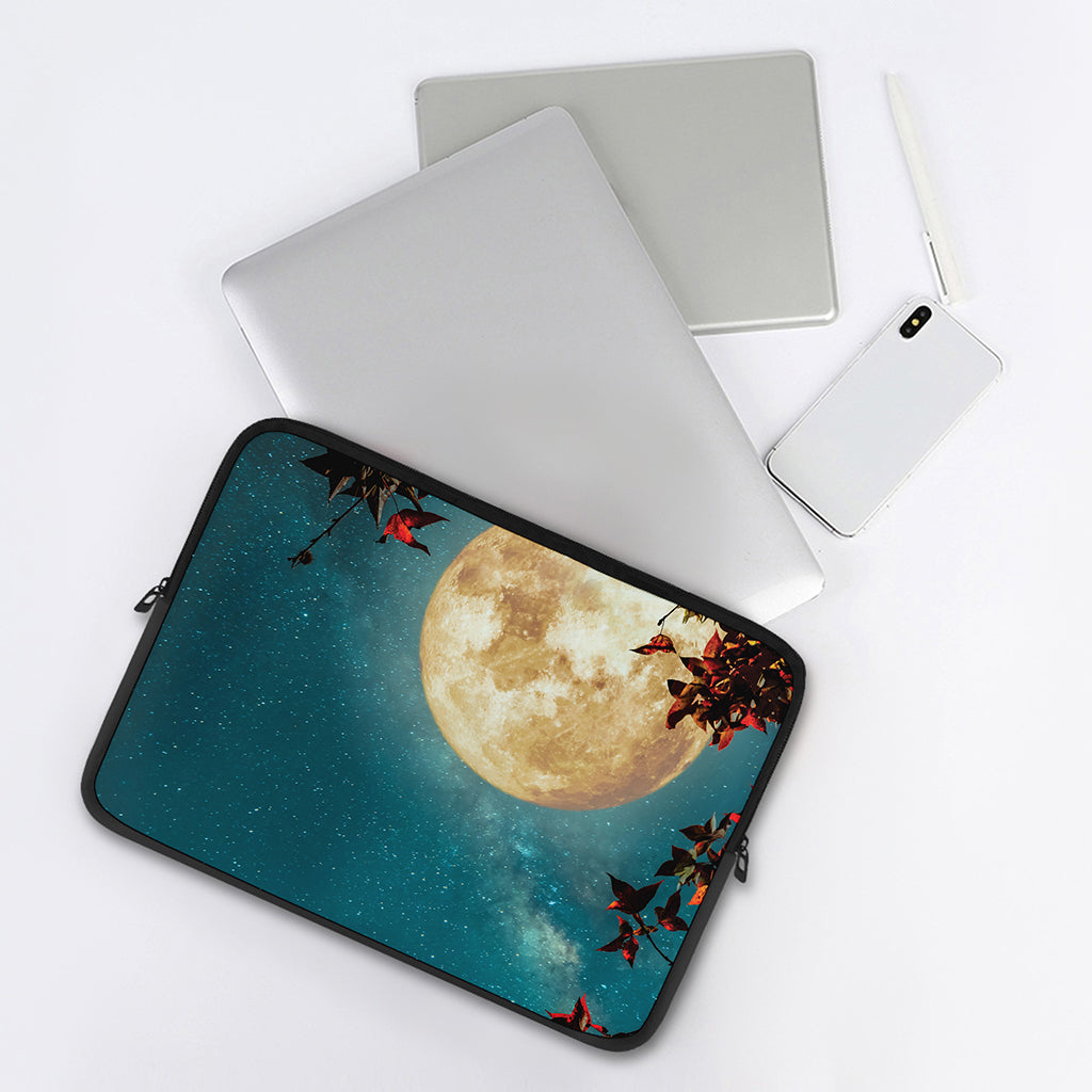 Autumn Full Moon Print Laptop Sleeve