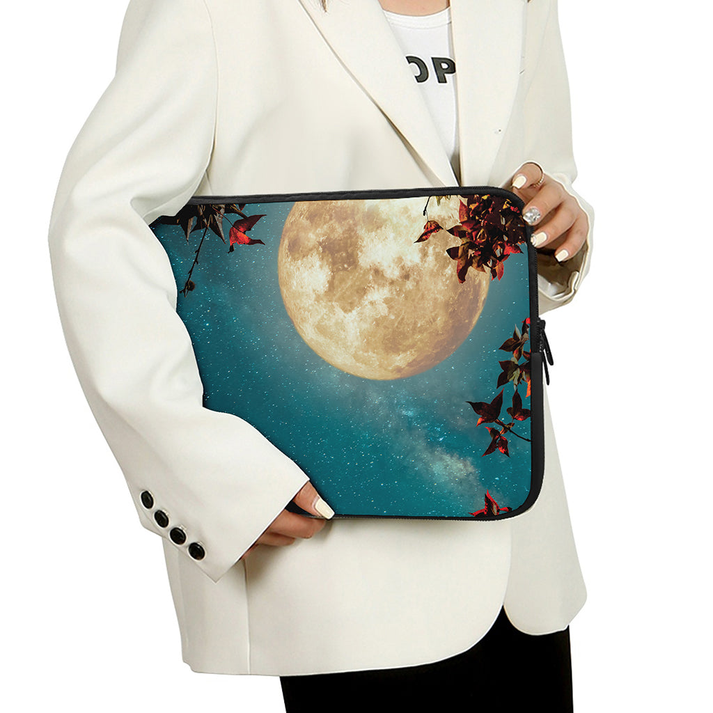 Autumn Full Moon Print Laptop Sleeve