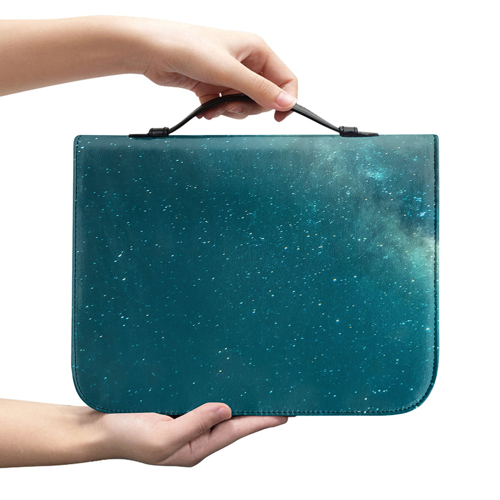 Autumn Full Moon Print Leather Bible Cover